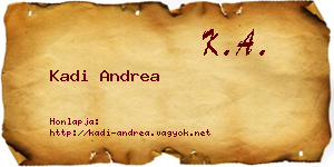 Kadi Andrea névjegykártya